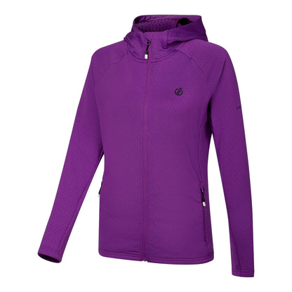 Amaranth - Side - Dare 2B Womens-Ladies Ventura Stretch Hooded Midlayer