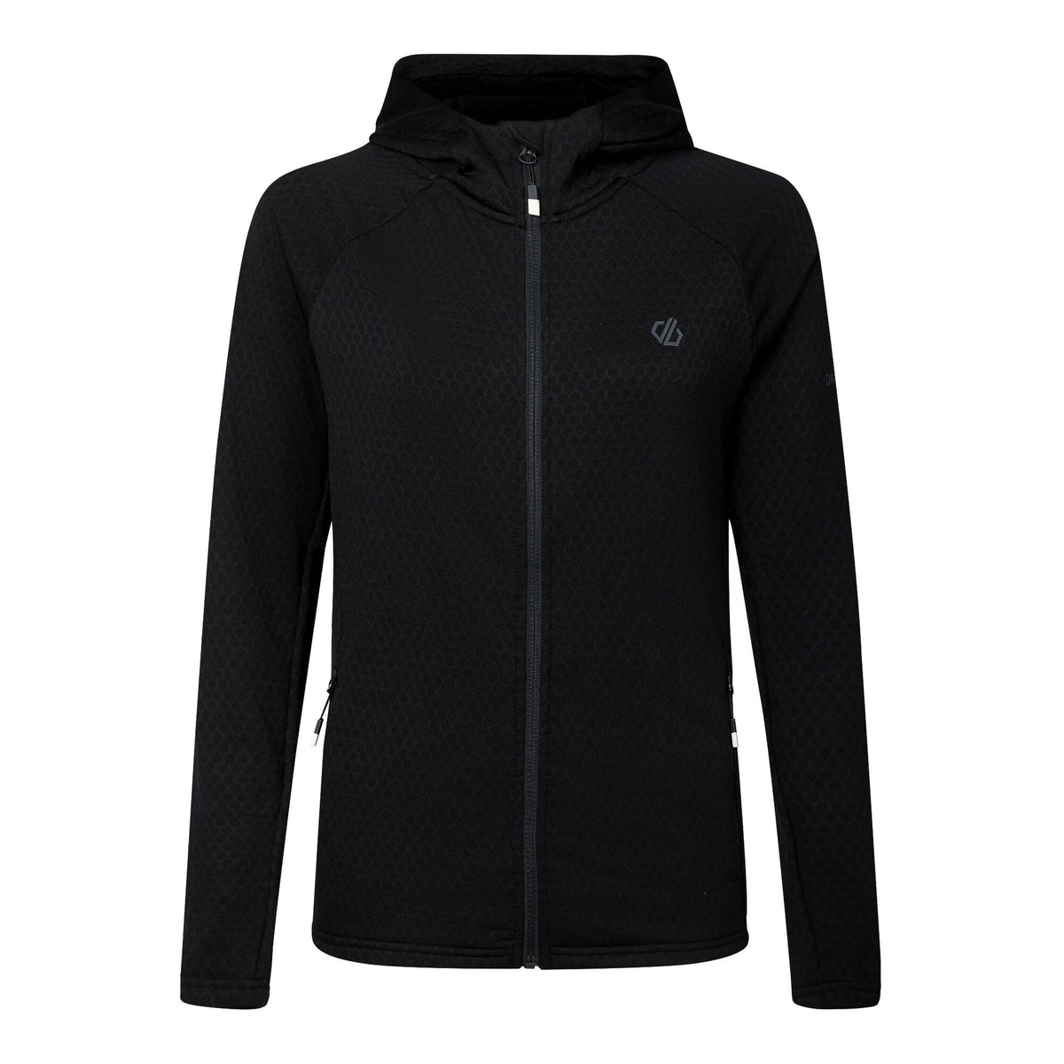 Black - Front - Dare 2B Womens-Ladies Ventura Stretch Hooded Midlayer