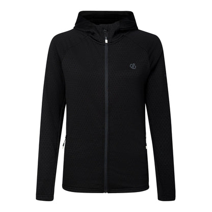 Black - Front - Dare 2B Womens-Ladies Ventura Stretch Hooded Midlayer