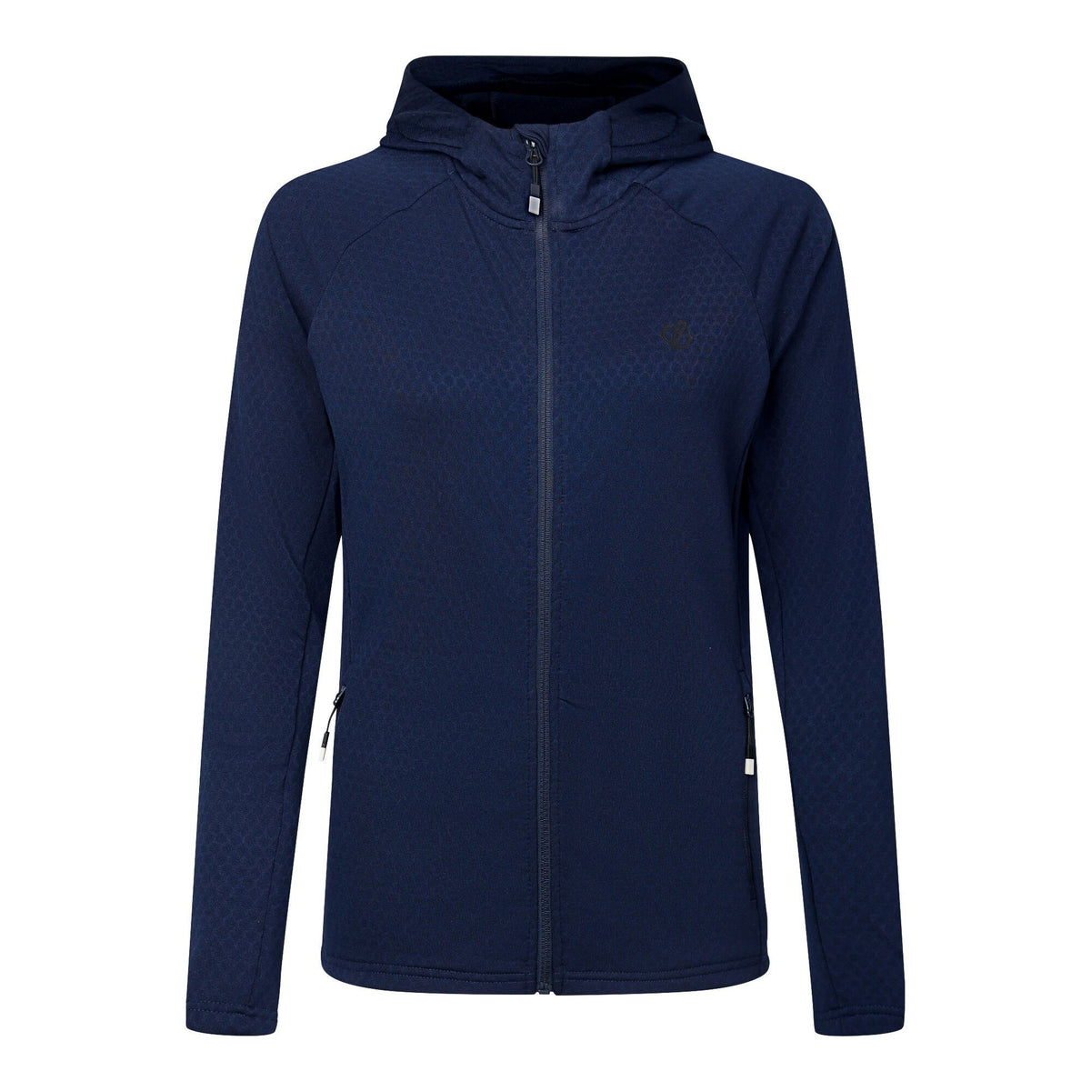 Navy - Front - Dare 2B Womens-Ladies Ventura Stretch Hooded Midlayer