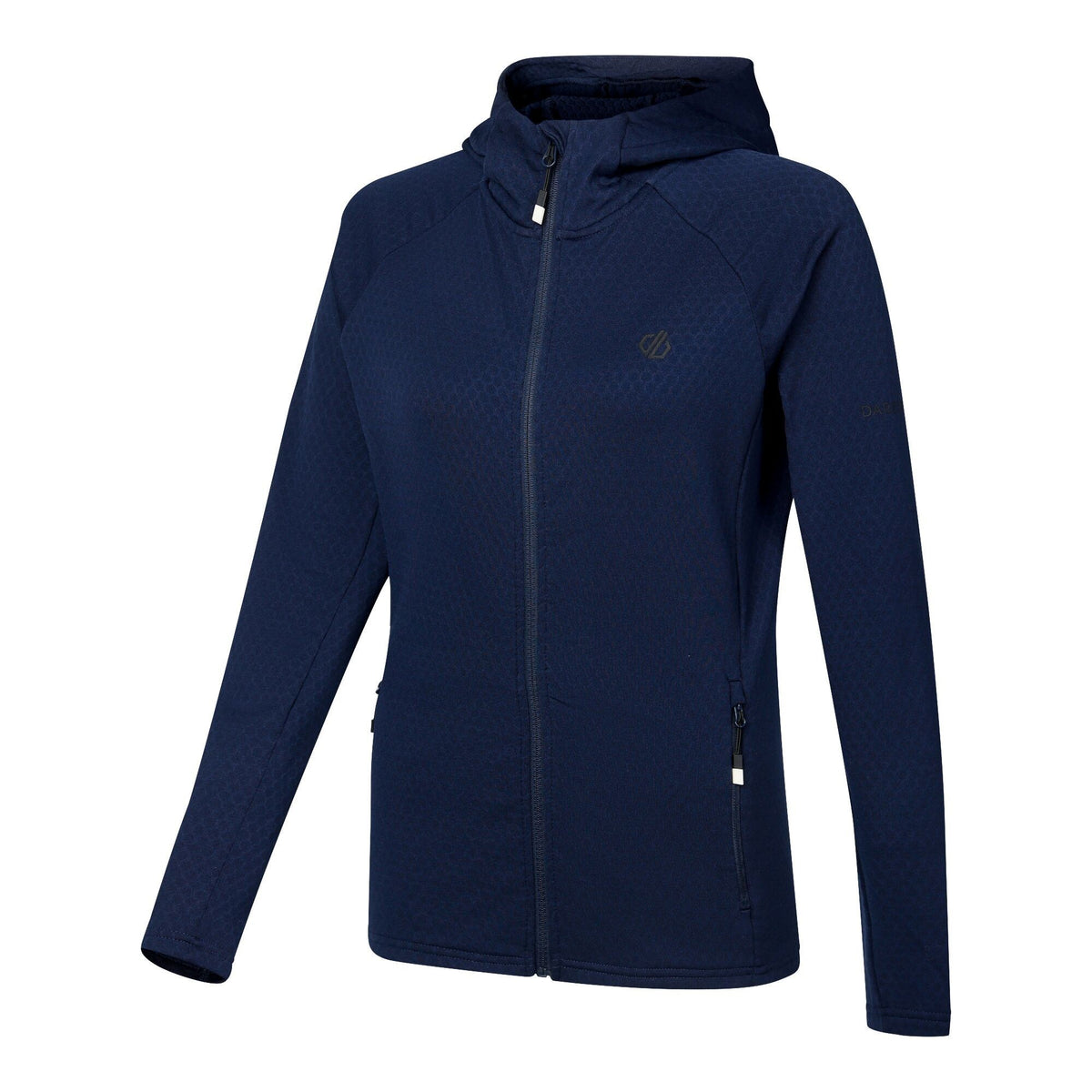 Navy - Side - Dare 2B Womens-Ladies Ventura Stretch Hooded Midlayer