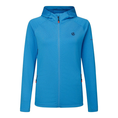 Elysium Blue - Front - Dare 2B Womens-Ladies Ventura Stretch Hooded Midlayer