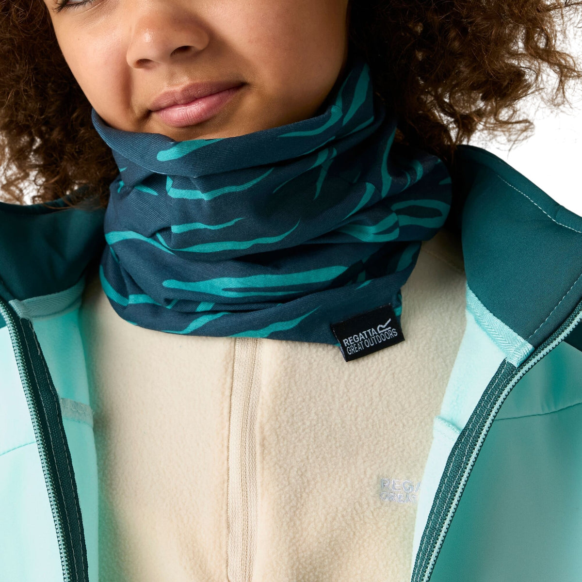 Mediterranea - Side - Regatta Childrens-Kids Multitube II Zebra Print Snood