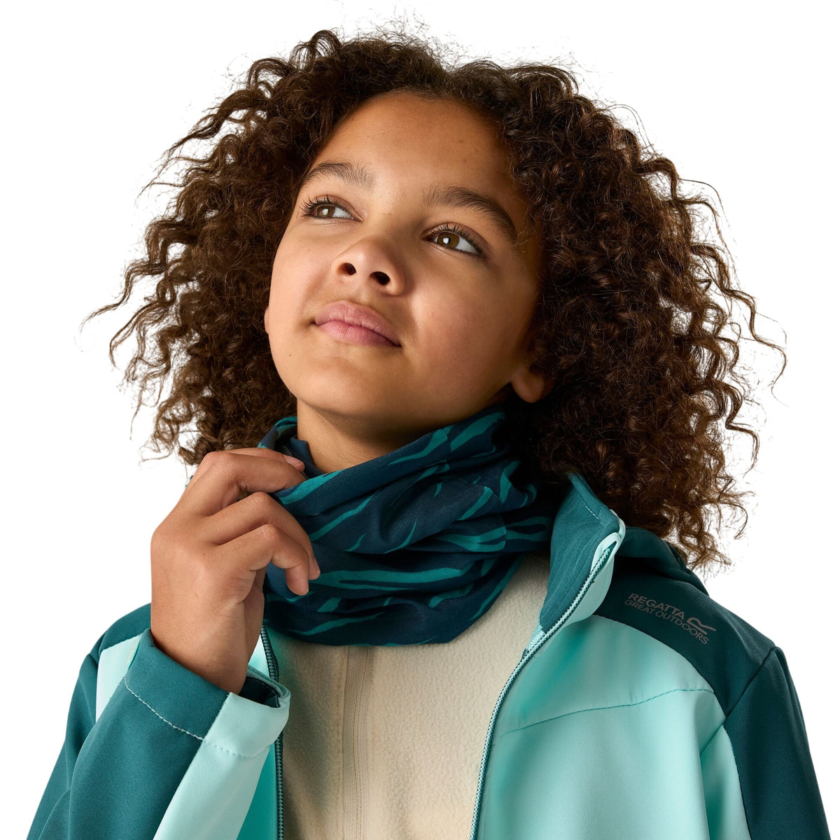 Mediterranea - Pack Shot - Regatta Childrens-Kids Multitube II Zebra Print Snood