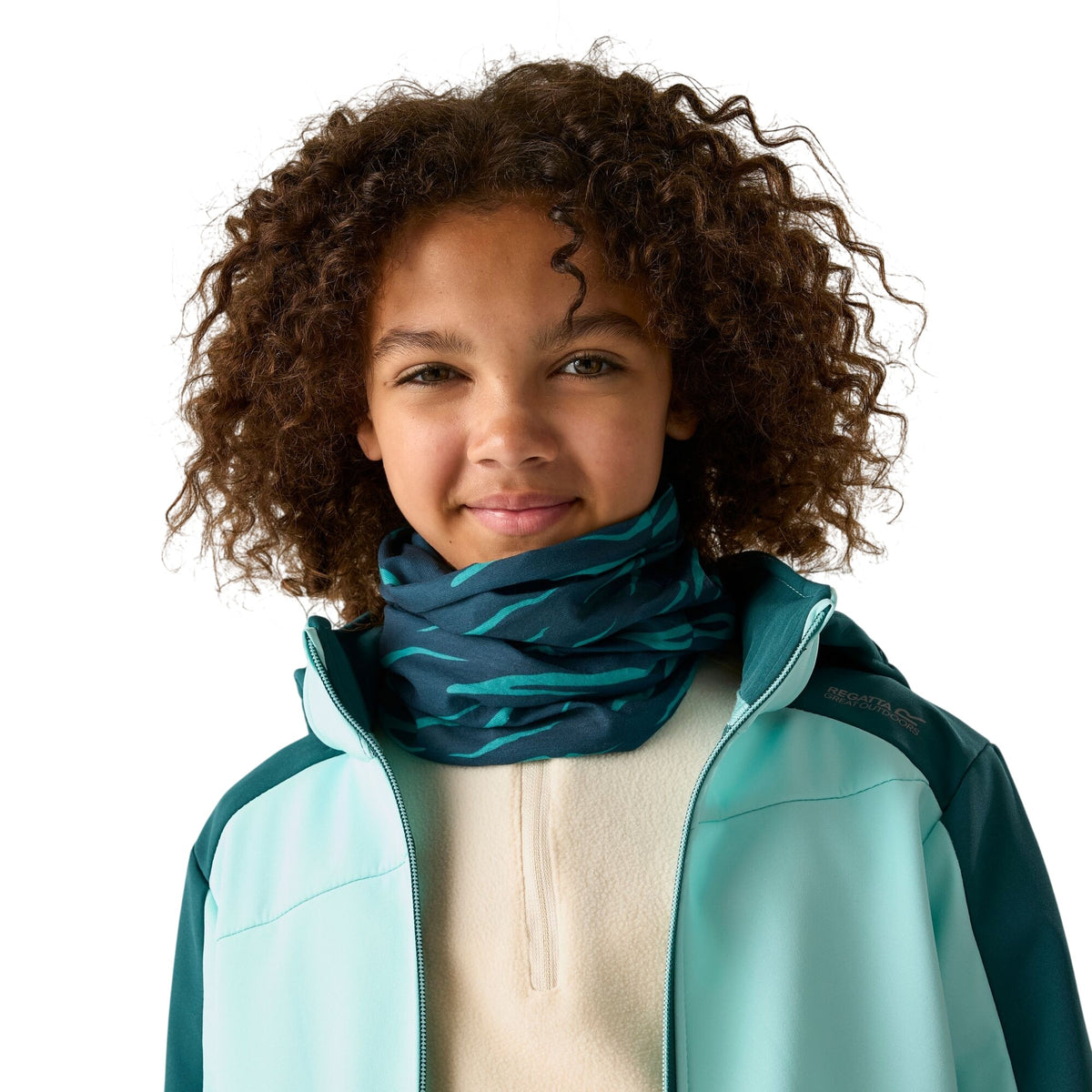 Mediterranea - Close up - Regatta Childrens-Kids Multitube II Zebra Print Snood