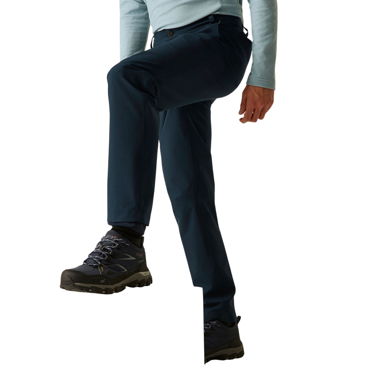 Navy - Close up - Regatta Mens Highton Waterproof Trousers