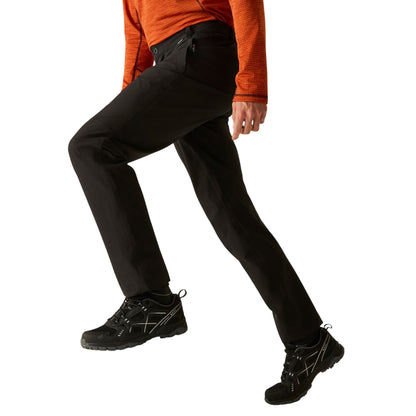Black - Close up - Regatta Mens Highton Waterproof Trousers