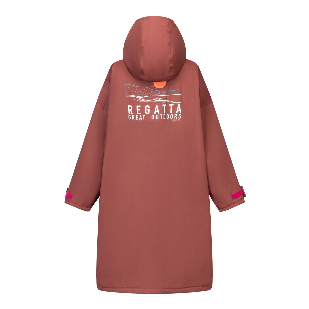 Dark Cherry - Back - Regatta Unisex Adult Seaside Waterproof Changing Robe
