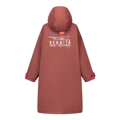 Dark Cherry - Back - Regatta Unisex Adult Seaside Waterproof Changing Robe