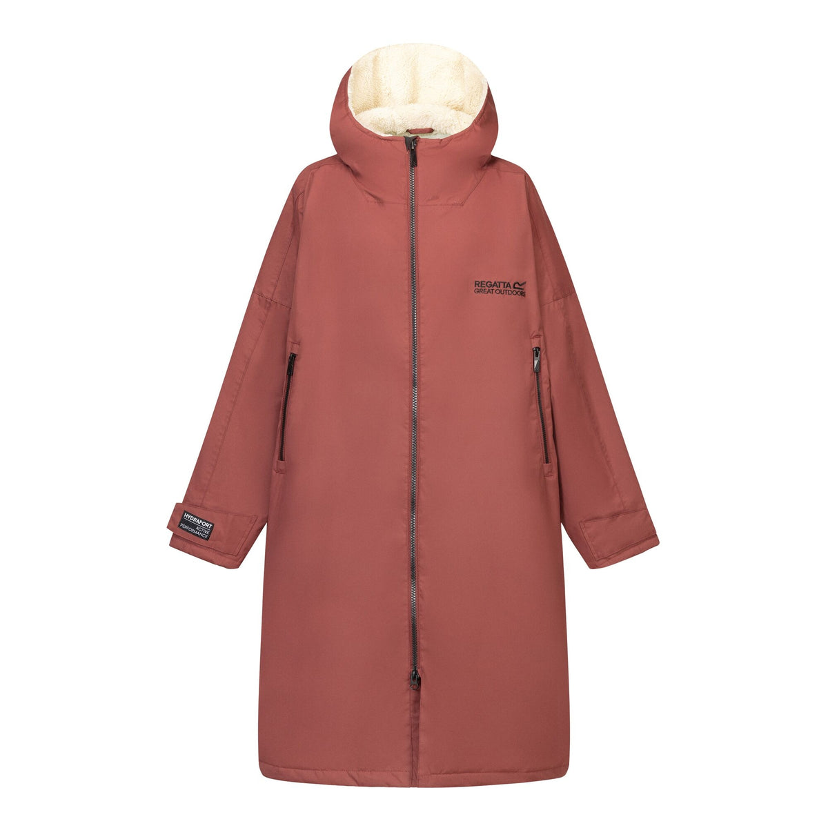 Dark Cherry - Front - Regatta Unisex Adult Seaside Waterproof Changing Robe