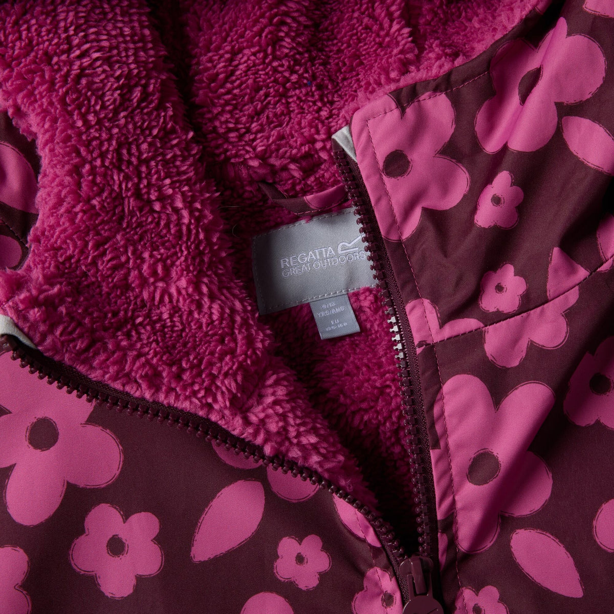 Violet Fig - Pack Shot - Regatta Childrens-Kids Floral Waterproof Changing Robe