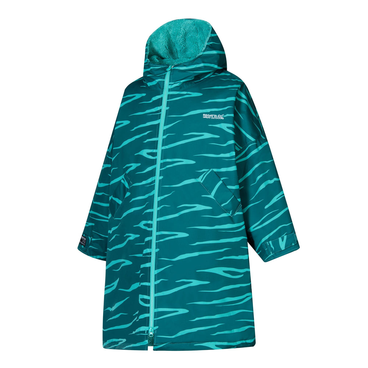 Mediterranea - Side - Regatta Childrens-Kids Zebra Waterproof Changing Robe