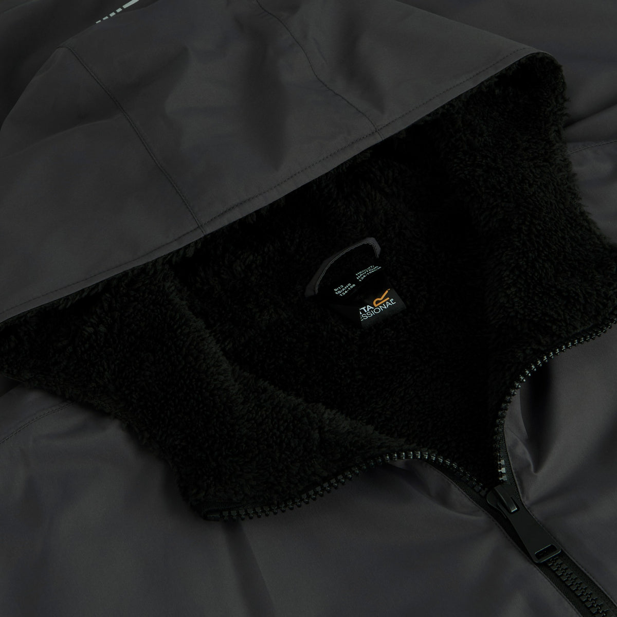 Slate Grey-Black - Pack Shot - Regatta Professional Childrens-Kids Pro Changing Robe