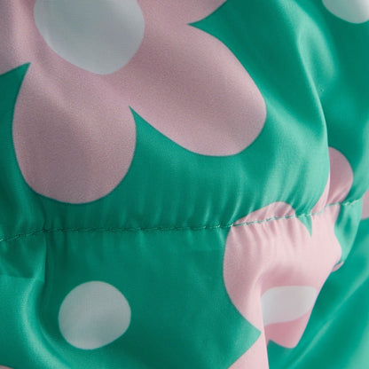 Emerald Green - Lifestyle - Regatta Childrens-Kids Penrose Floral Quilted Puddle Suit