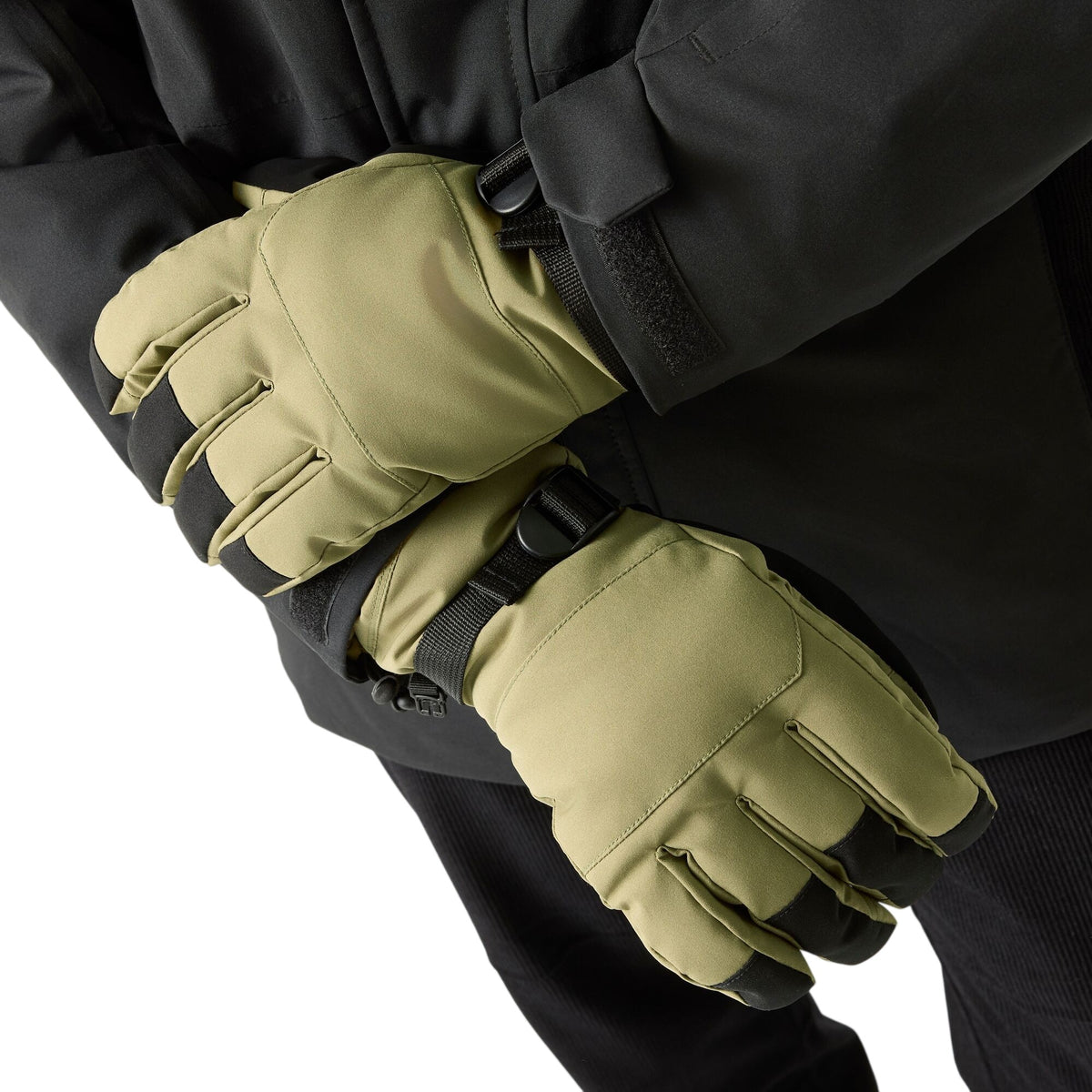 Martini Olive - Pack Shot - Dare 2B Mens Pinnacle II Ski Gloves