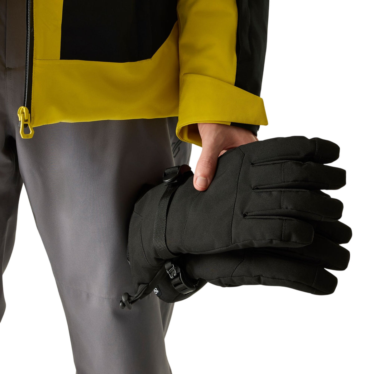 Black - Pack Shot - Dare 2B Mens Pinnacle II Ski Gloves