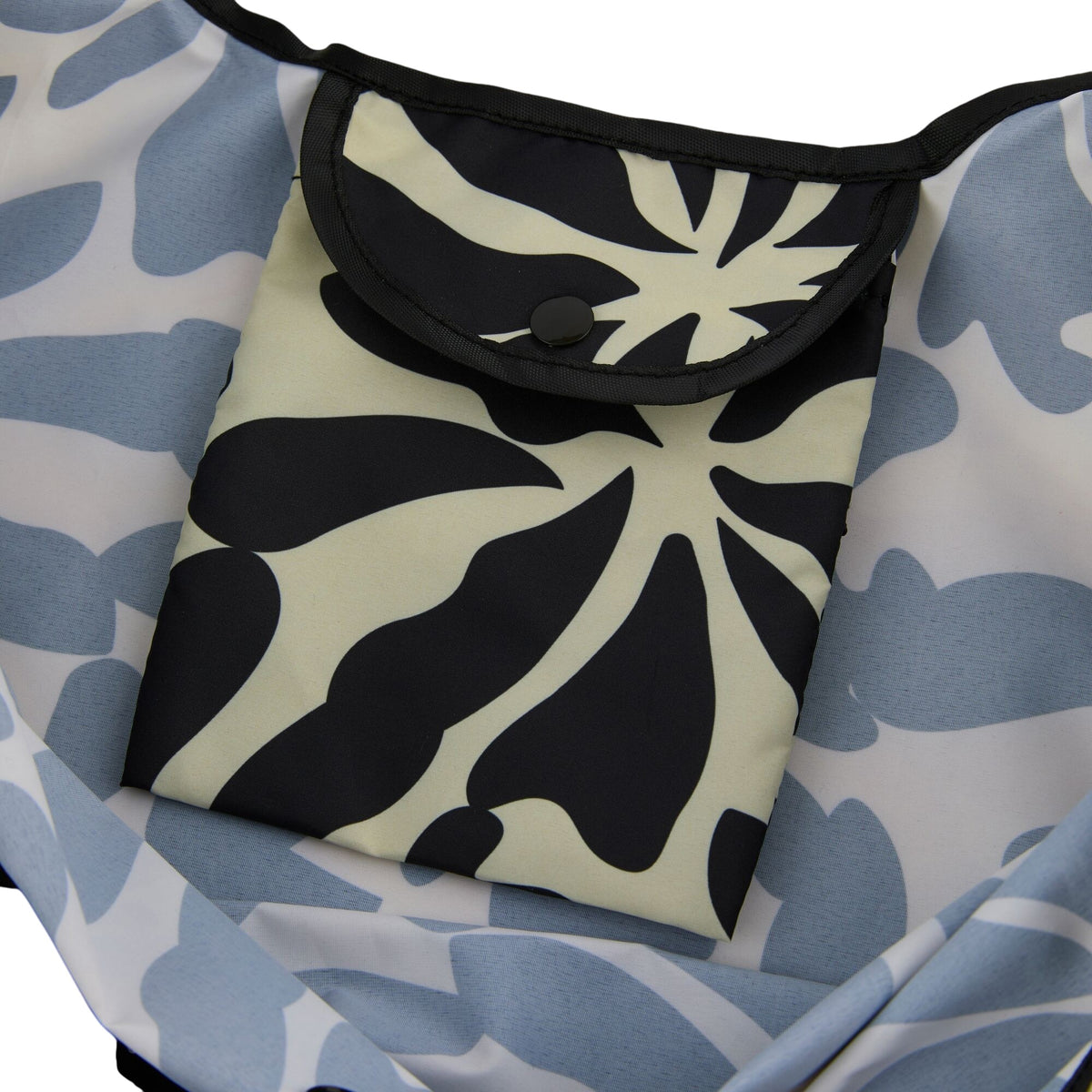 Black-Light Vanilla - Side - Regatta Abstract Floral Tote Bag
