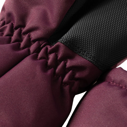 Fig-Violet - Side - Regatta Childrens-Kids Arlie Waterproof Leopard Ski Gloves