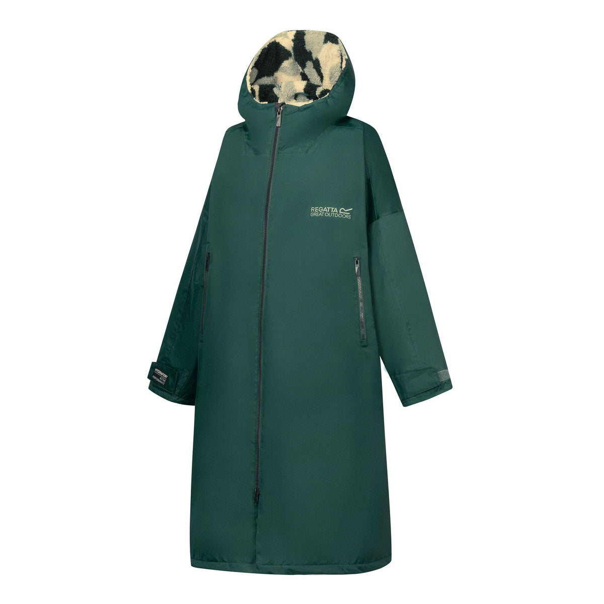 Deep Pine - Side - Regatta Unisex Adult Brush Stroke Changing Robe