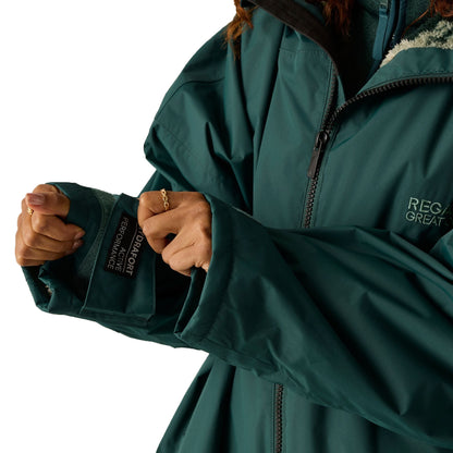 Deep Pine - Close up - Regatta Unisex Adult Brush Stroke Changing Robe