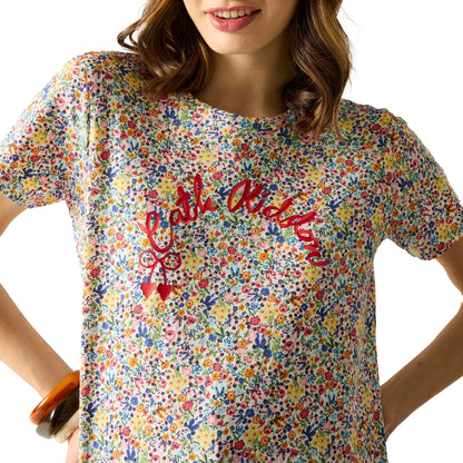 Cream Harmony - Pack Shot - Regatta Womens-Ladies Cath Kidston Ditsy Floral T-Shirt