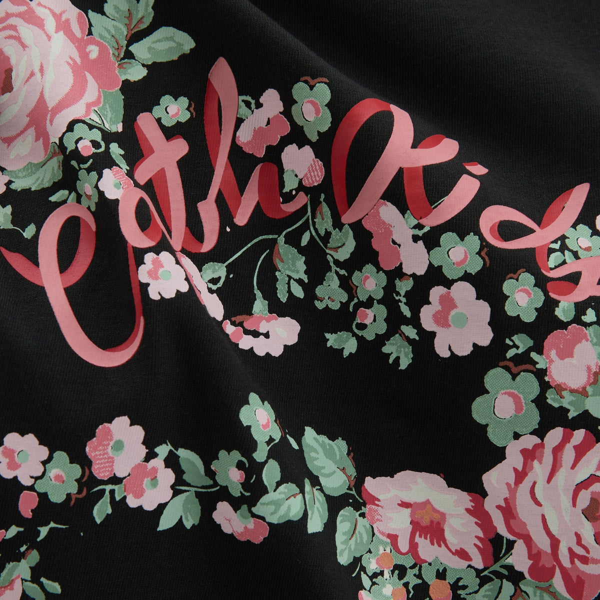 Black - Lifestyle - Regatta Womens-Ladies Cath Kidston Floral Oversized T-Shirt