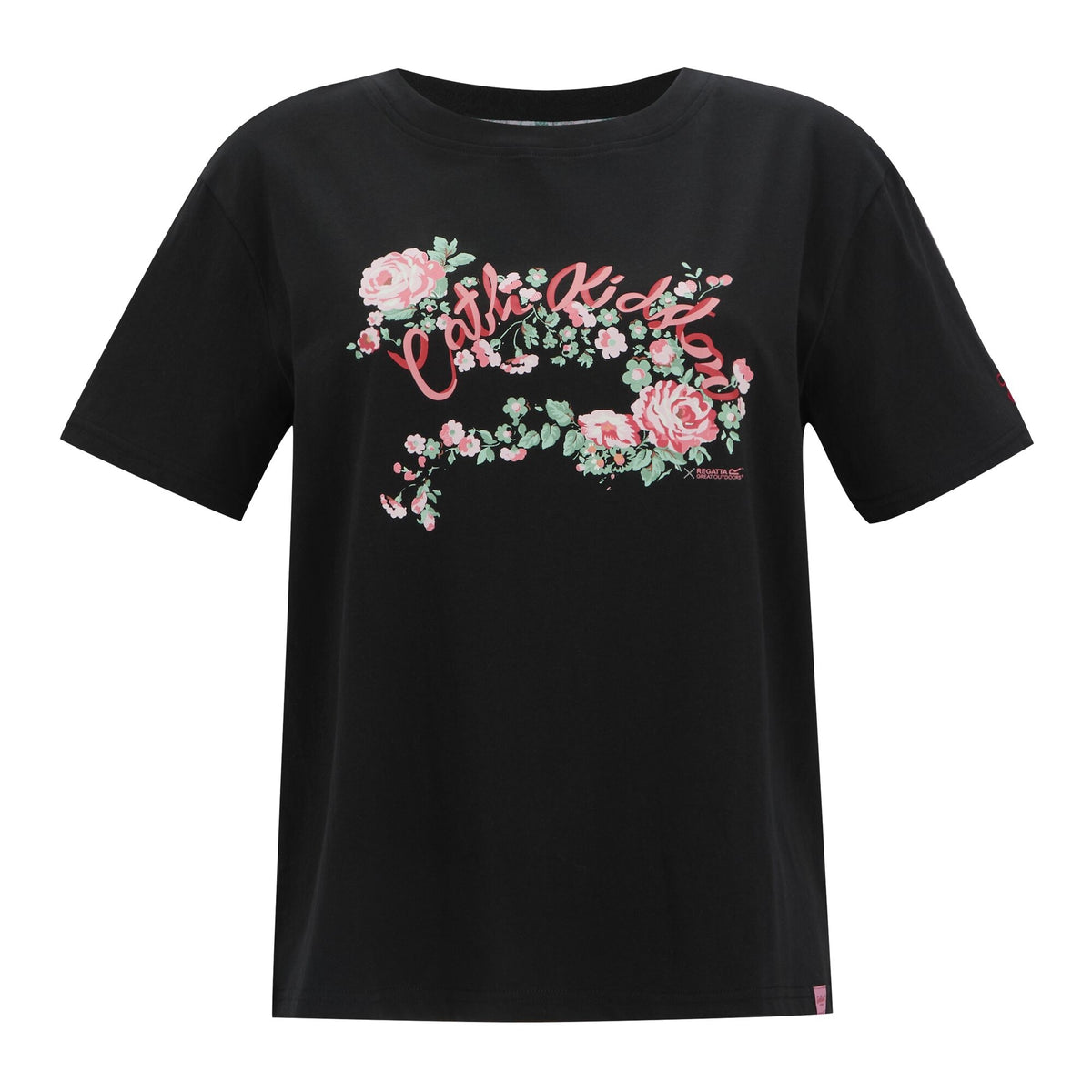 Black - Front - Regatta Womens-Ladies Cath Kidston Floral Oversized T-Shirt