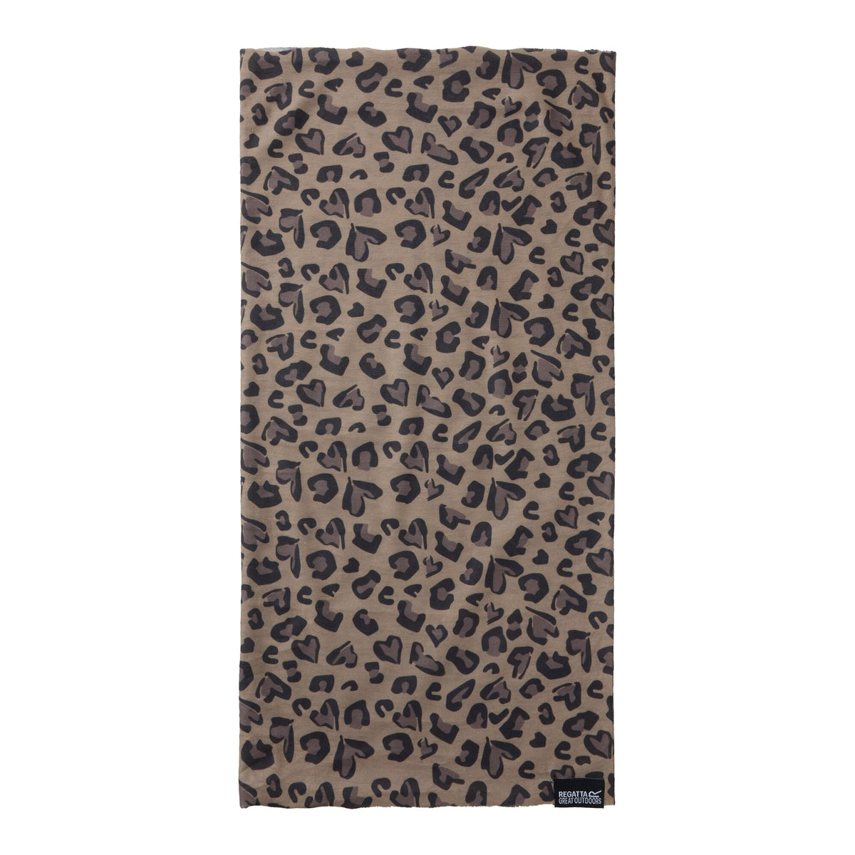 Mocha - Front - Regatta Childrens-Kids Multitube II Leopard Print Snood