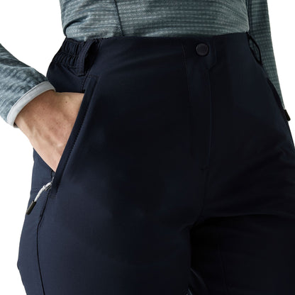 Navy - Pack Shot - Regatta Womens-Ladies Questra V Hiking Trousers