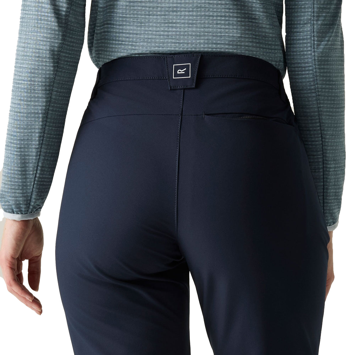 Navy - Close up - Regatta Womens-Ladies Questra V Hiking Trousers