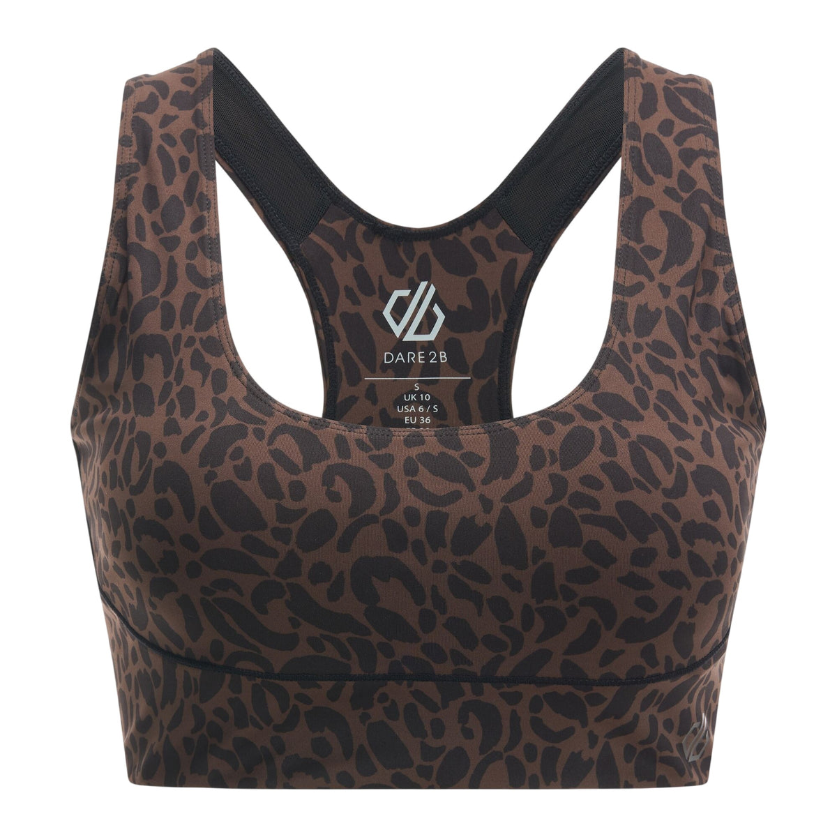Hot Fudge - Front - Dare 2B Womens-Ladies Influential Leopard Print Sports Bra