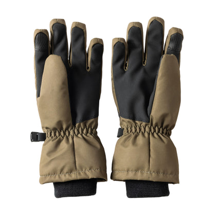 Bark Green - Back - Regatta Childrens-Kids Arlie Textured Waterproof Distressed Ski Gloves