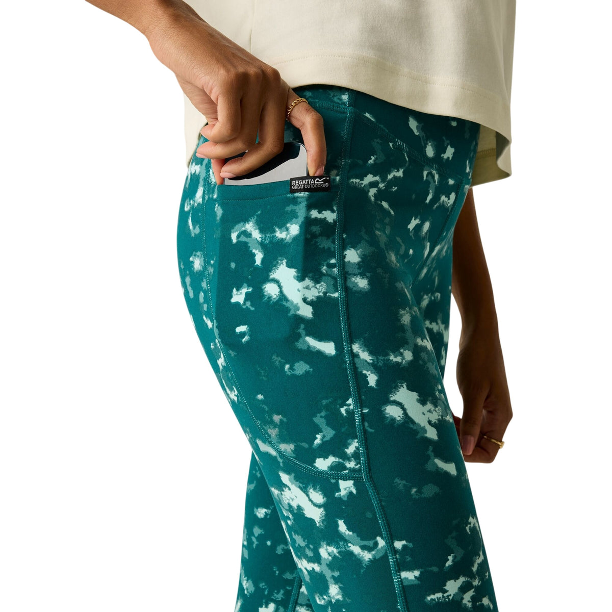 Mediterranea - Pack Shot - Regatta Womens-Ladies Brush Stroke Leggings