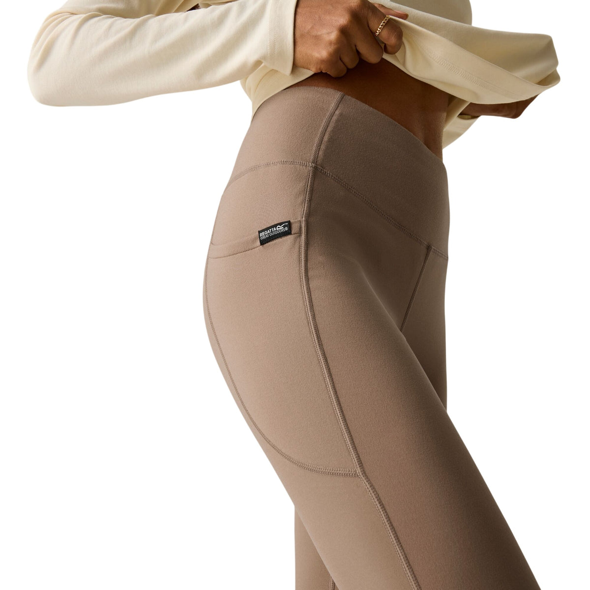Mocha - Pack Shot - Regatta Womens-Ladies Outdoor Comfort Leggings