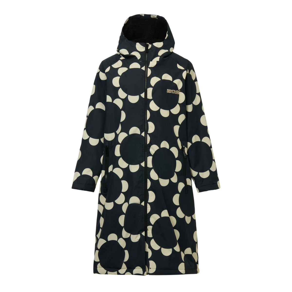Black - Front - Regatta Womens-Ladies Orla Kiely Daisy Hoop Changing Robe
