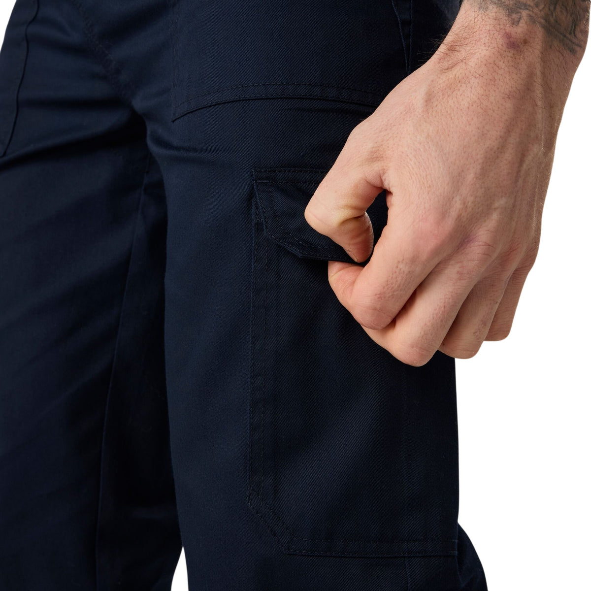 Navy - Pack Shot - Regatta Professional Mens Essential Cargo Trousers