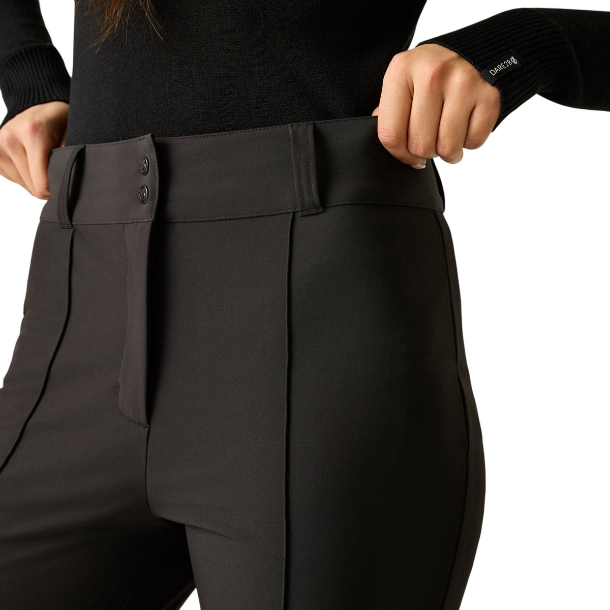Black - Pack Shot - Dare 2B Womens-Ladies Glide II Stretch Ski Trousers
