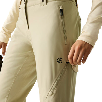 White Pepper - Close up - Dare 2B Womens-Ladies Ice II Insulated Ski Trousers