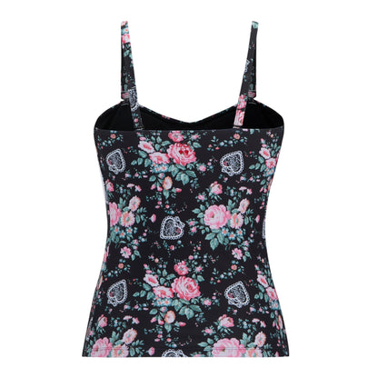 Black - Back - Regatta Womens-Ladies Cath Kidston Ditsy Print Tankini Top