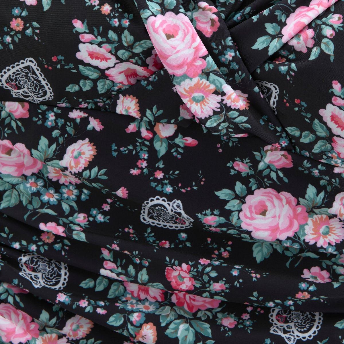 Black - Lifestyle - Regatta Womens-Ladies Cath Kidston Ditsy Print Tankini Top