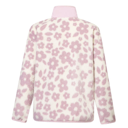 Vanilla-Powder Lilac - Back - Regatta Childrens-Kids Eva Floral Fleece Top