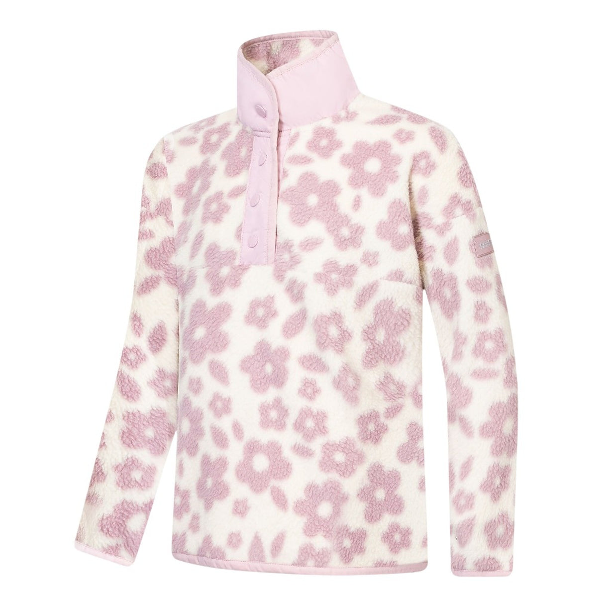 Vanilla-Powder Lilac - Side - Regatta Childrens-Kids Eva Floral Fleece Top