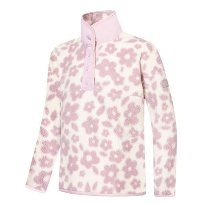 Vanilla-Powder Lilac - Side - Regatta Childrens-Kids Eva Floral Fleece Top