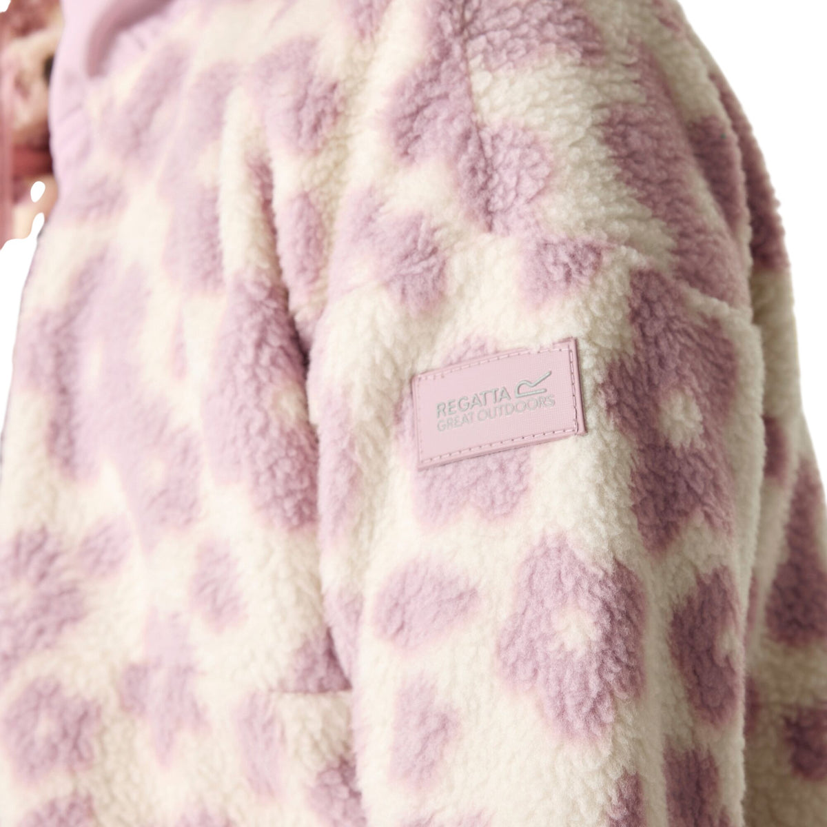 Vanilla-Powder Lilac - Pack Shot - Regatta Childrens-Kids Eva Floral Fleece Top