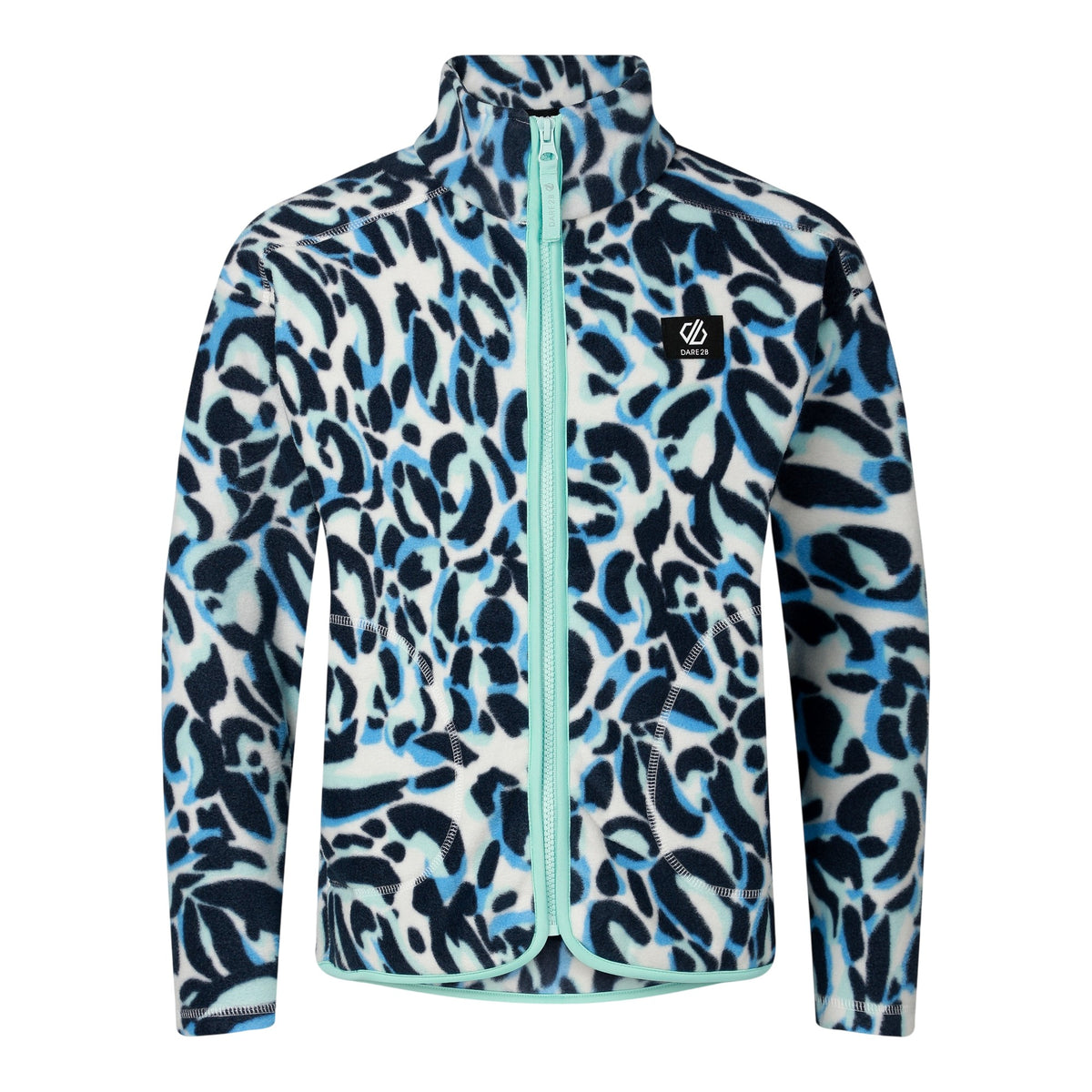 Blue - Front - Dare 2B Childrens-Kids Wing It Animal Print Full Zip Fleece Jacket