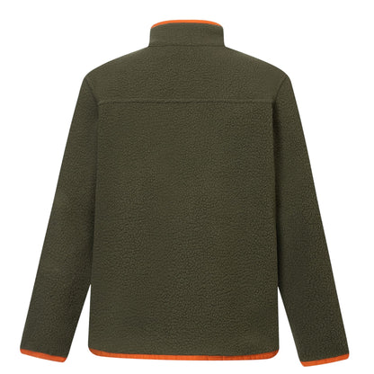 Dark Khaki-Rooibos Tea - Back - Regatta Childrens-Kids Frankie Colour Block Fleece Jacket