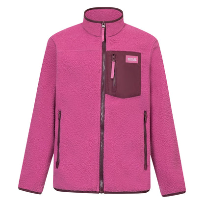 Violet Fig - Front - Regatta Childrens-Kids Frankie Colour Block Fleece Jacket