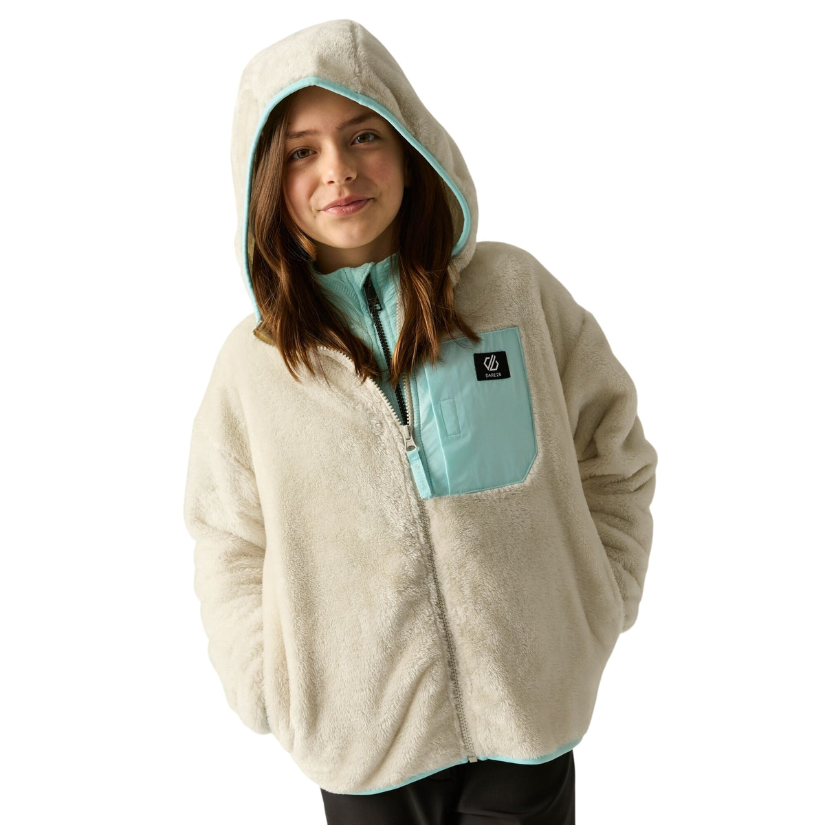Almond Milk-Water Ballet - Close up - Dare 2B Childrens-Kids Powder Fleece Jacket