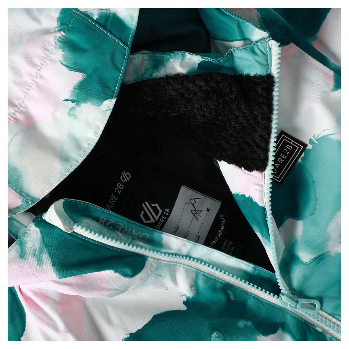 Teal - Lifestyle - Dare 2B Childrens-Kids Wing It Marble Ski Jacket