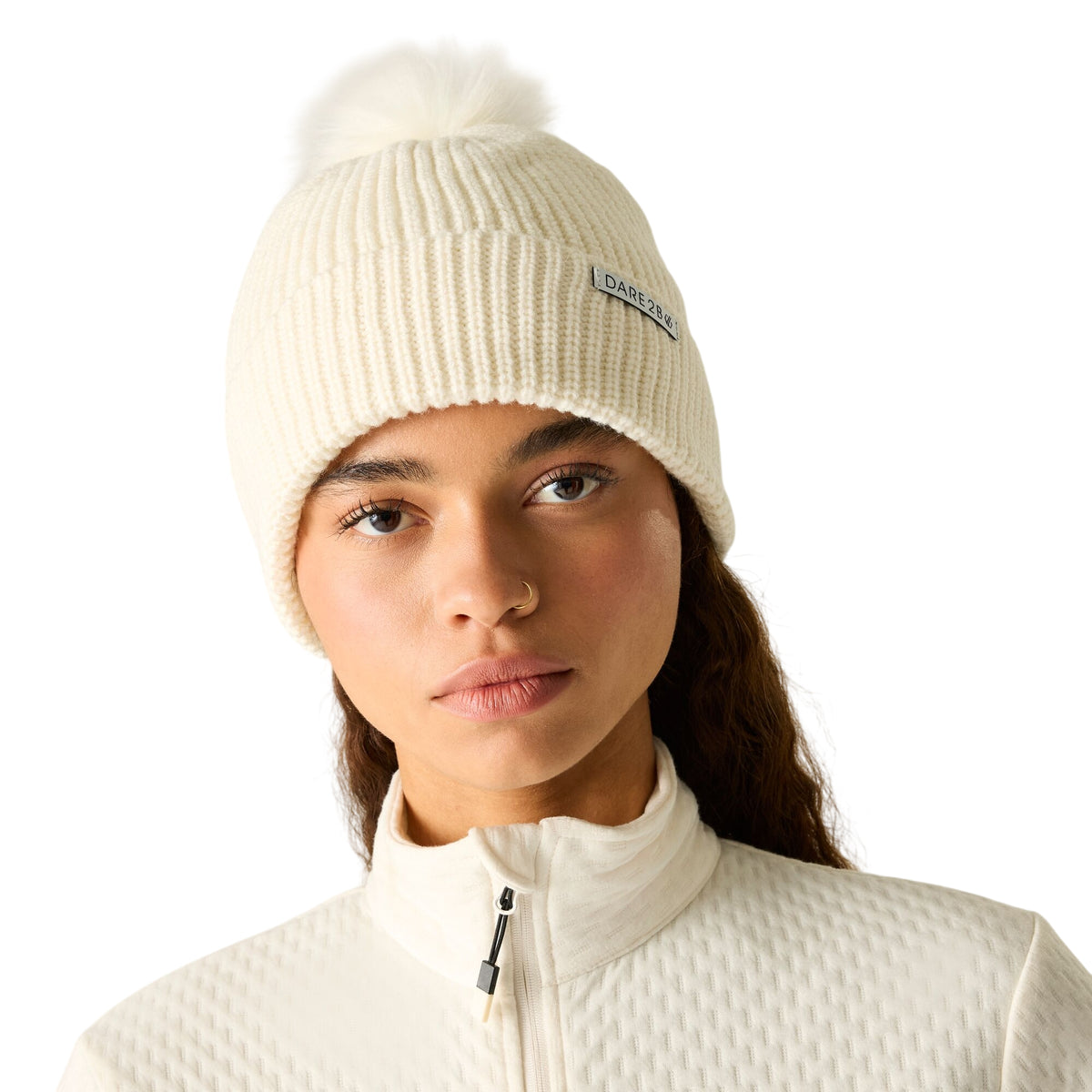 Egret - Close up - Dare 2B Womens-Ladies Glitz Beanie